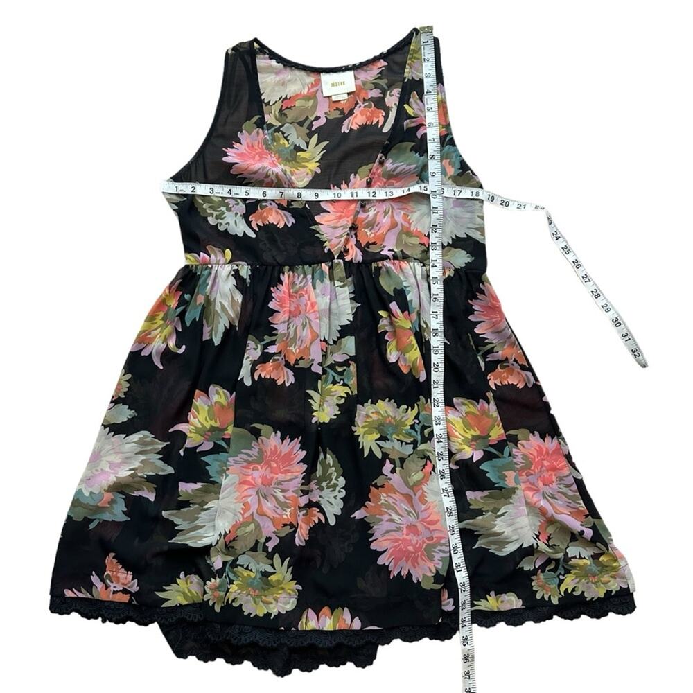 MAEVE Anthropologie Violeta Sheer Floral Dress Size Small - Picture 4 of 11